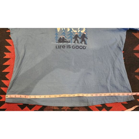 Life Is Good Women's Crusher Tee Wild Print Long Sleeve XXL Blue Cotton - Picture 9 of 12